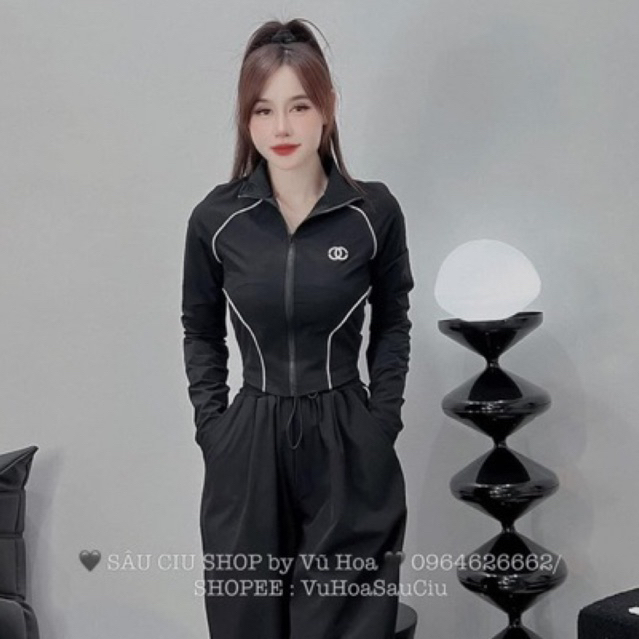 Áo khoác thun ủ kem cổ trụ viền bao xinh,  áo khoác ủ kem