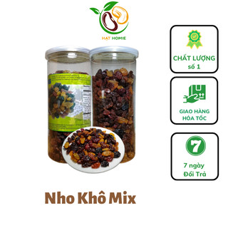 Nho khô mix 3 màu cao cấp nhập khẩu chile không hạt 500g