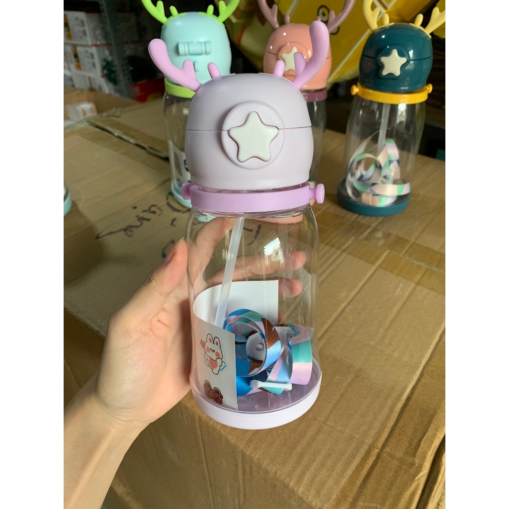 Bình Đựng Nước Sừng Hươu 600ml Cho Bé Yêu Mới 2023