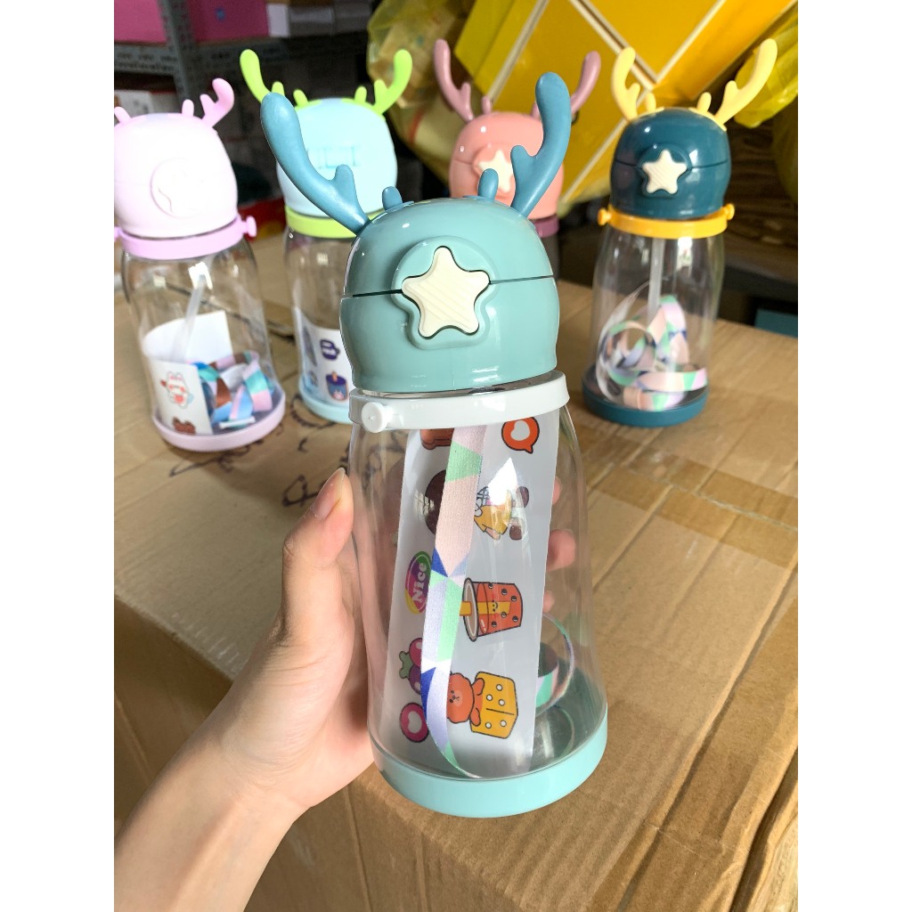 Bình Đựng Nước Sừng Hươu 600ml Cho Bé Yêu Mới 2023