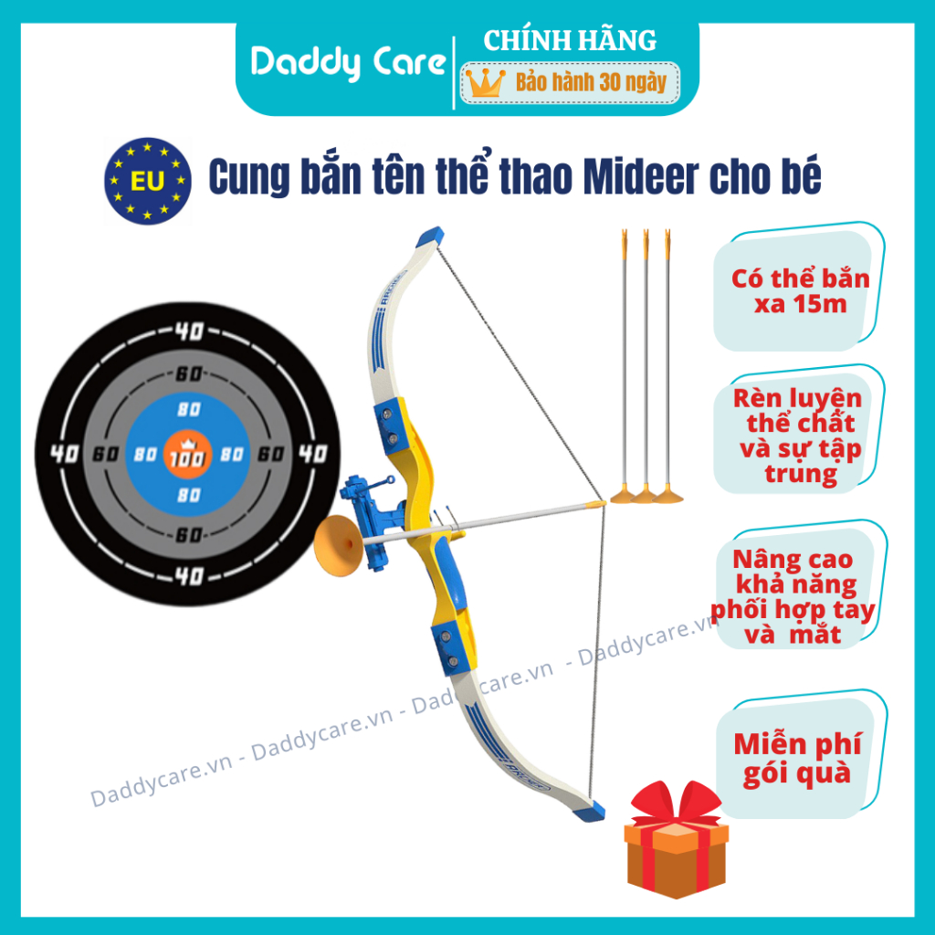 Đồ chơi bắn cung an toàn Mideer Kid Archer Set, Đồ chơi vận động cho bé