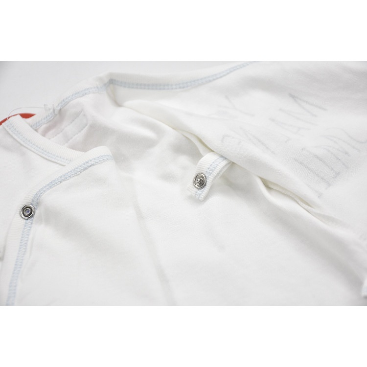 Bodysuit cho bé 3-6 tháng dài tay cài nút lệch màu trắng SHILAV vải cotton body chip cho bé áo liền quần cho bé sơ sinh