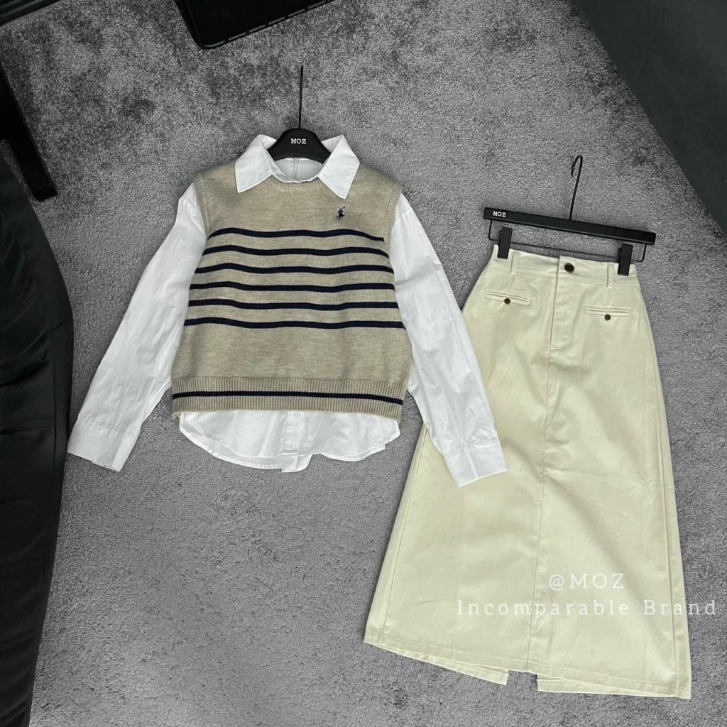 SET SƠ MI LE KÈM CHÂN VÁY XINH DÀNH CHO NỮ