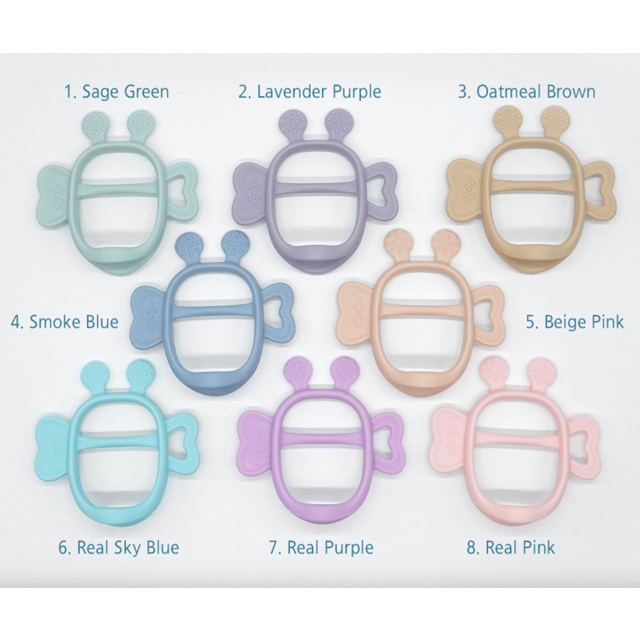 Gặm nướu Silicone Mamastem JemJem Monster Hàn Quốc kèm túi thỏ đeo chéo