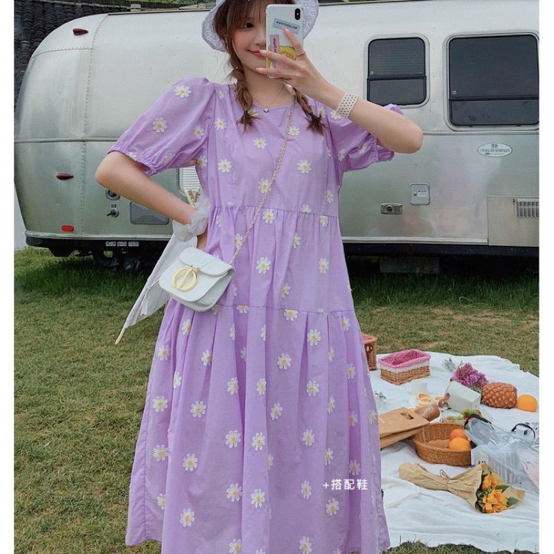 ĐẦM HOA TÍM BABYDOL