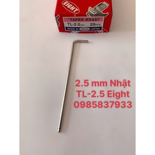 Tay vặn lục giác chữ L 2.5 mm đầu bi TL-2.5 Eight Nhật tại Máy NTT bảo hành dài hạn tháo lắp ốc chìm dễ dàng