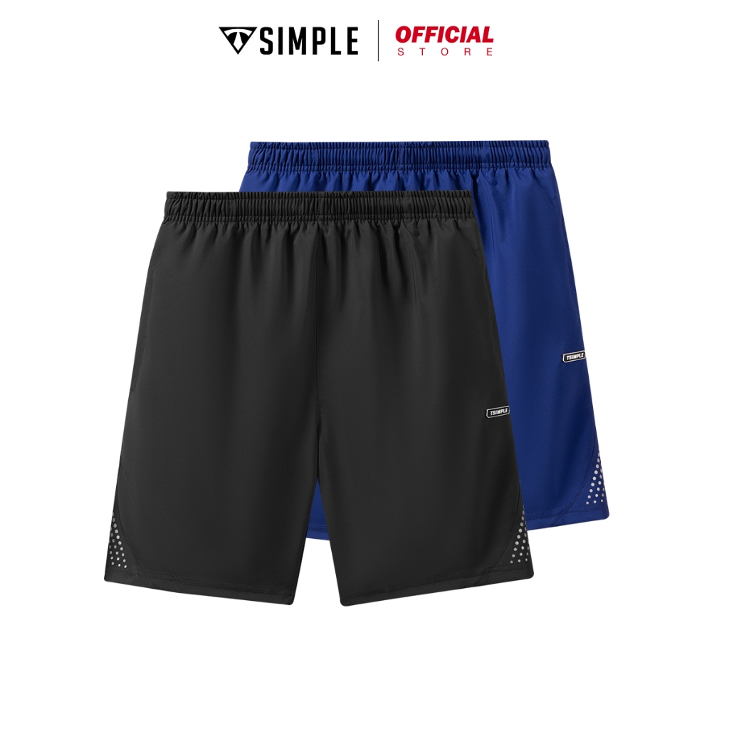 Quần thể thao nam TSIMPLE vải gió short tập gym ngắn ống rộng co giãn cao cấp big size Q000512