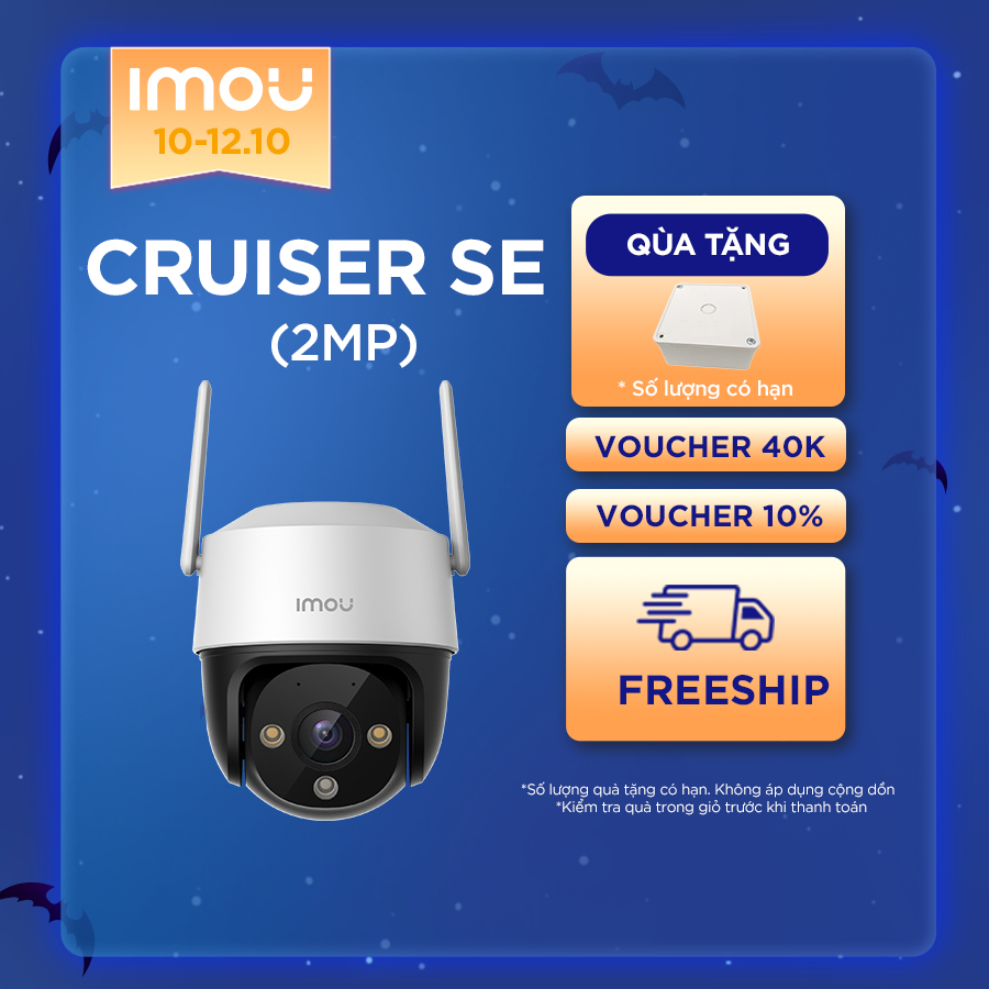 [Mã ELIM10 giảm 10% đơn 800K] Camera Wifi ngoài trời Imou Cruiser SE (2MP) I IPC-S21 I Đèn spotlight cảnh báo