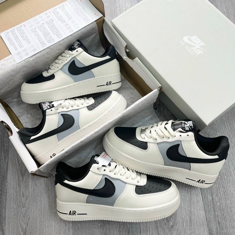 Giày_Nike Air Force 1Mũi Đen, Giày_AF1 Black White Cao Cấp Bản Đẹp Hót Trend 2023 Full Box Full Bill