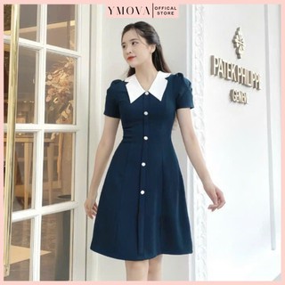 Đầm Nữ dự tiệc công sở YMOVA tay bồng Dáng A sang trọng