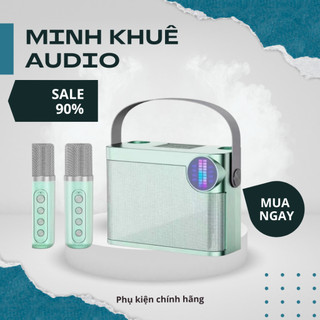 Loa karaoke kèm micro bluetooth ys-210 có 2 micro,có màn hình led nháy theo nhạc, thẻ nhớ tf usb cổng aux 3.5