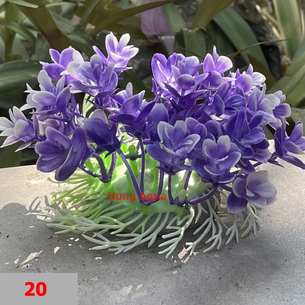 100 mẫu Cây nhựa, cây giả trang trí bể cá, cây giả và cây nhựa kích thước 12x12x10cm trang trí bể cá đẹp