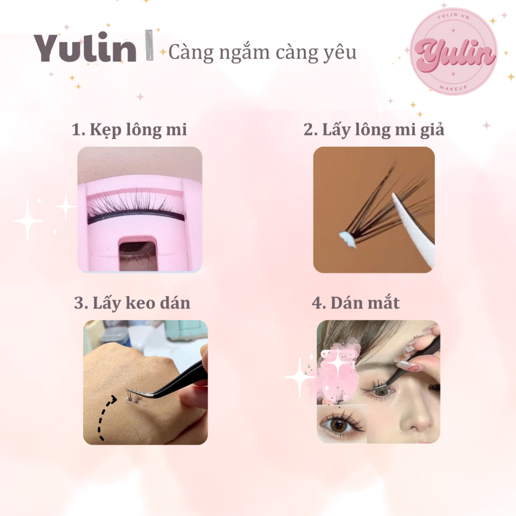 Mi tách sợi tặng kèm keo và kẹp lấy YULIN