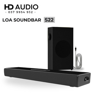 Loa thanh soundbar s22 loa thanh dành cho tv đa dạng kết nối, bluetooth 5.0, công suất 120w âm thanh sống động