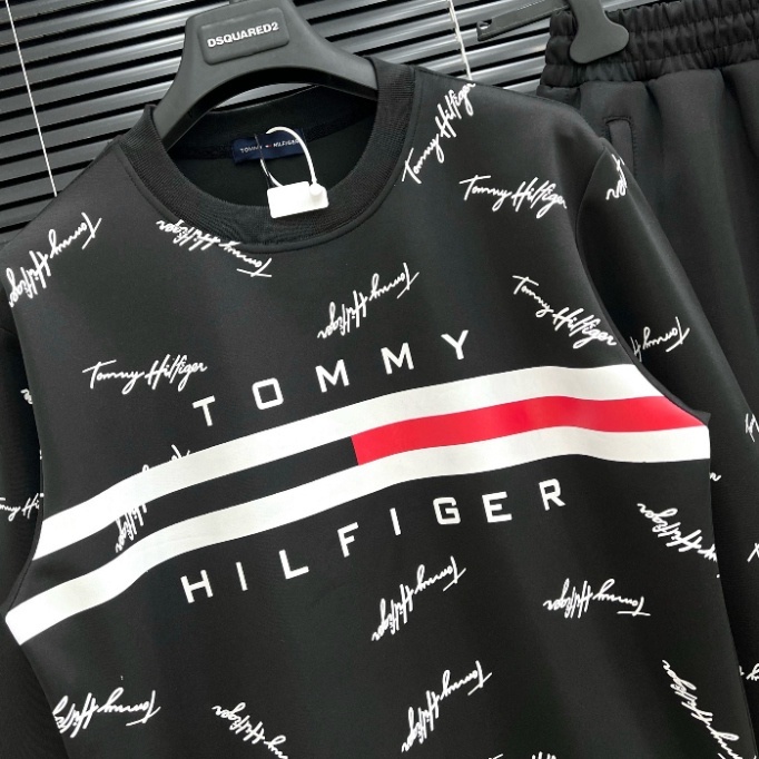 Đô Bộ Tommy HILFIGER Thu đông Dài tay Nam Thu Đông Hot Bộ Tommy Bản Đẹp, Dày dặn nam chất liệu ấm áp