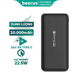 Pin sạc dự phòng Beerus 20000mAh PD hỗ trợ sạc nhanh cho iPhone