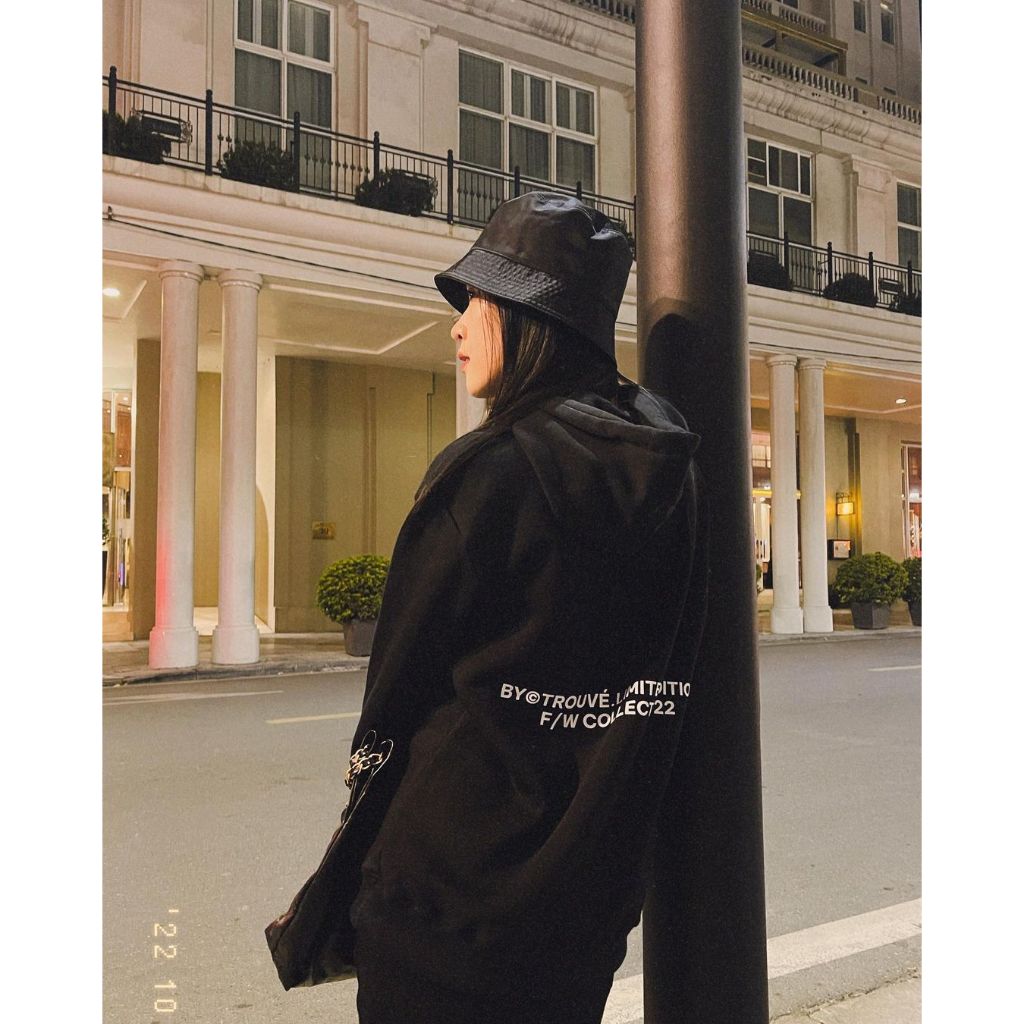 Áo Hoodie Private Treasure, Áo nỉ form rộng mũ 2 lớp tay phồng chất nỉ bông 100%cotton premium