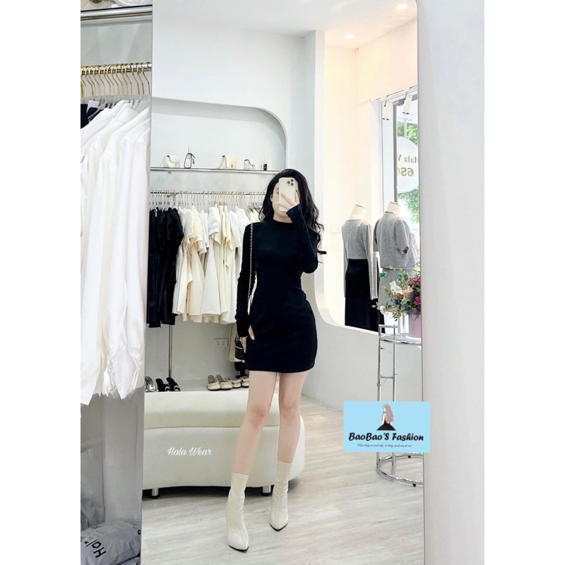 Đầm zip body đen gợi cảm