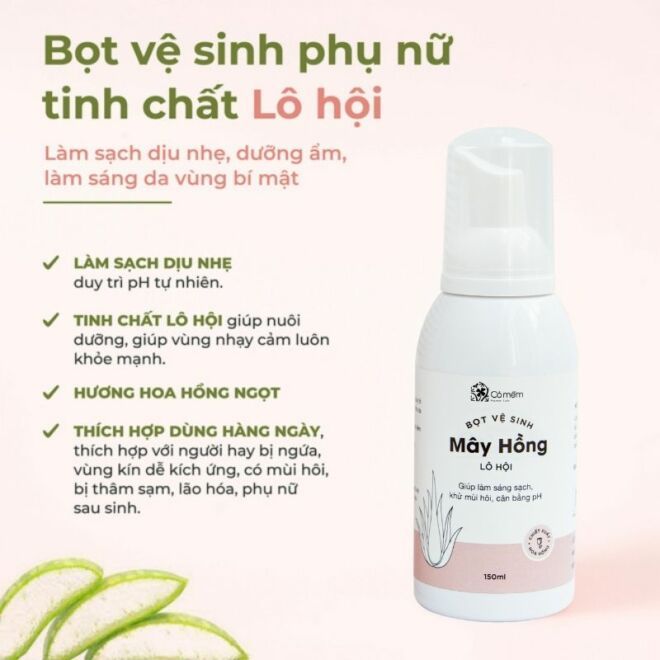 CHÍNH HÃNG Bọt vệ sinh phụ nữ Mây Hồng Cỏ Mềm 150ml