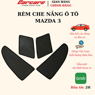 Rèm che nắng theo xe Mazda 3 2004-2009, Premacy, 2015-2019 HB=SD, 2020-2023 - Bộ 4 tấm dính nam châm