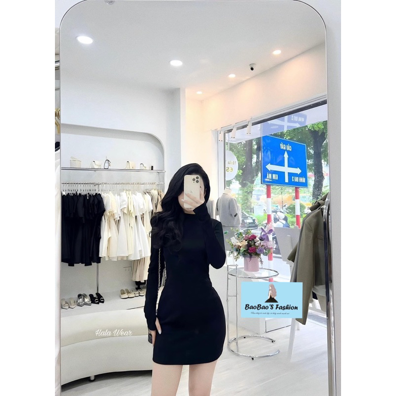 Đầm zip body đen gợi cảm