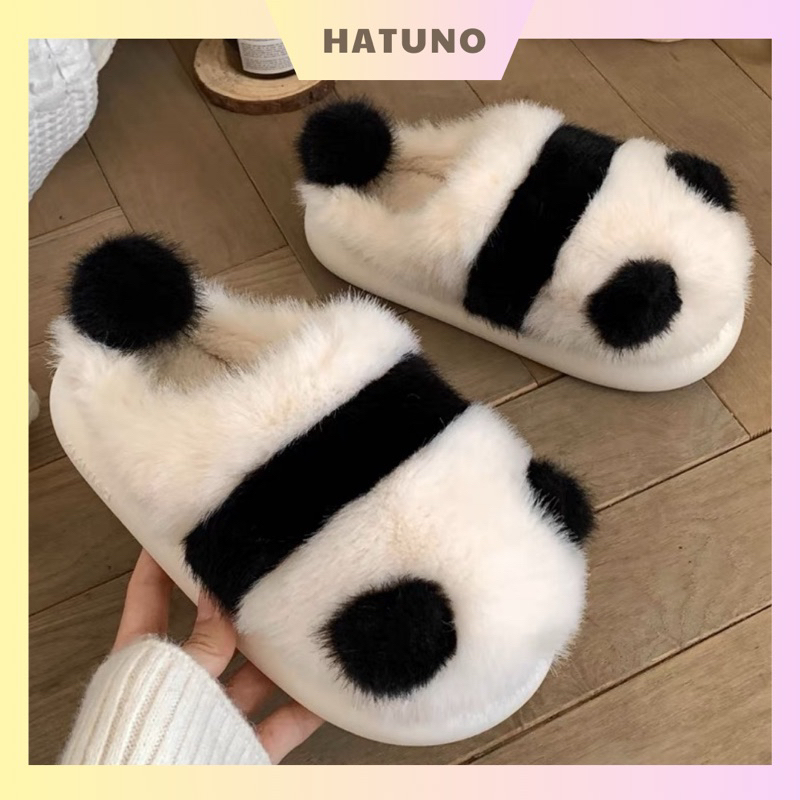 Dép Bông Gấu Trúc Panda Đi Trong Nhà Mùa Đông Nam Nữ Xixitiao - Hatuno order