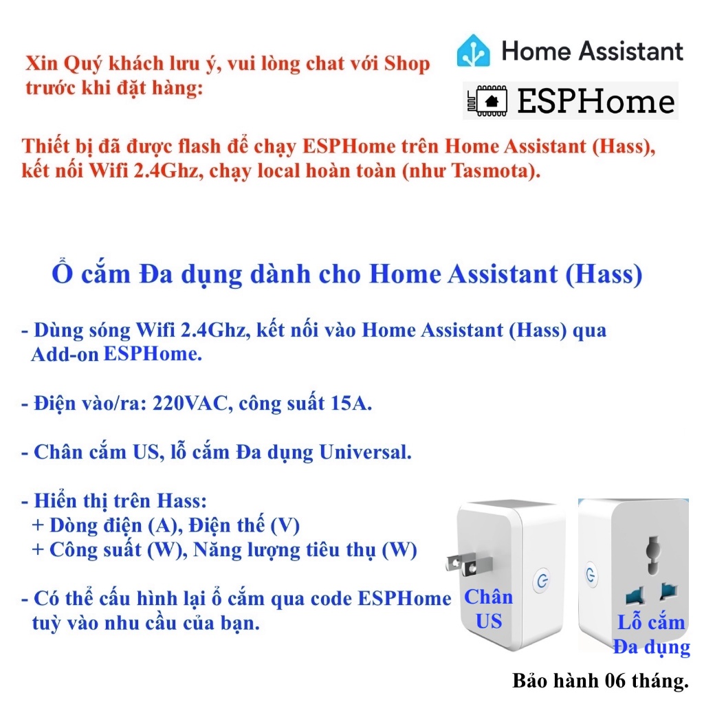 Thiết bị Tuya / Sonoff chạy ESPHome / MQTT / Tasmota / Matter trên Home Assistant  -