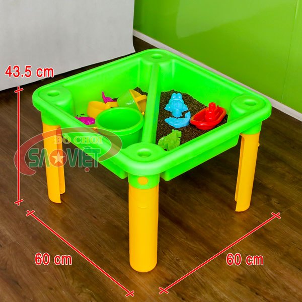 Bàn chơi cát và nước đôi cho bé kèm phụ kiện S05N08