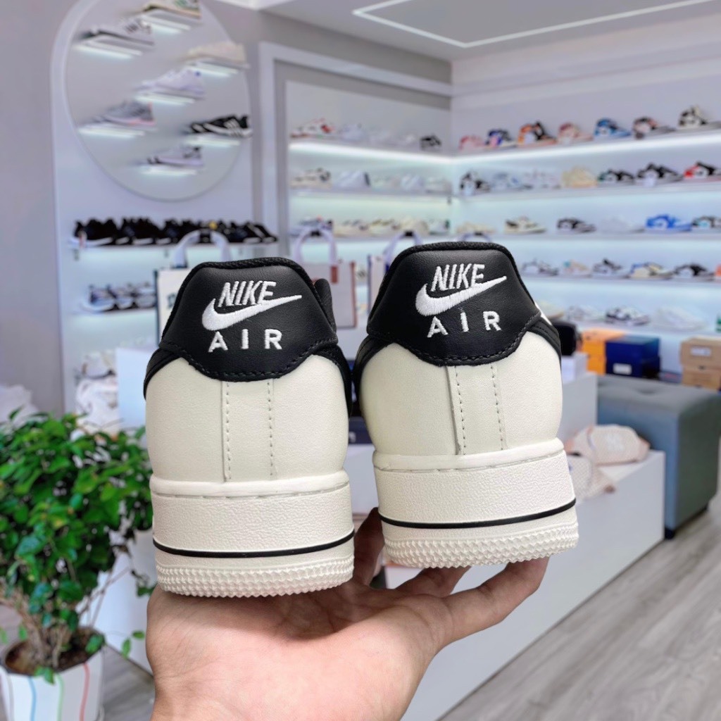 Giày _AF1 Mũi Đen Nam Nữ, giày Air Force 1 Low Cream Black Hót Trend Bản Cao Cấp,Hàng Đẹp.