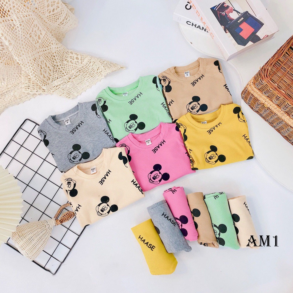 Đồ bộ cho bé dài tay QATE787 - đồ bộ cho bé trai và đồ bộ cho bé gái mặc thu đông TB143