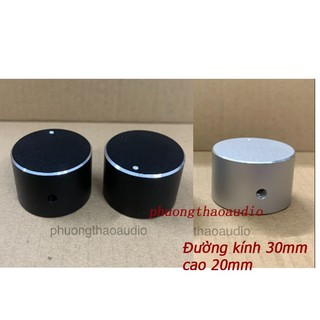 Núm volume nhôm phay đường kính 30mm cao 20mm các màu trắng và đen 30x20