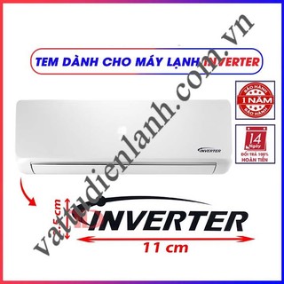 Tem máy lạnh inverter trắng
