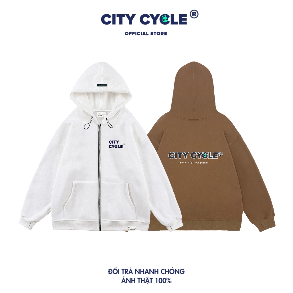 Áo khoác chống nắng hoodie zip Local Brand City Cycle nỉ cua form rộng oversize unisex