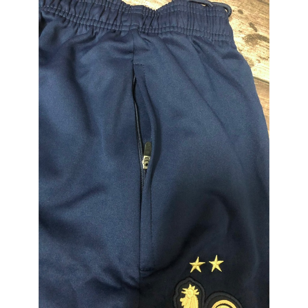 Bộ Áo Khoác Nỉ Thể Thao Bóng đá Đt Pháp màu xanh than