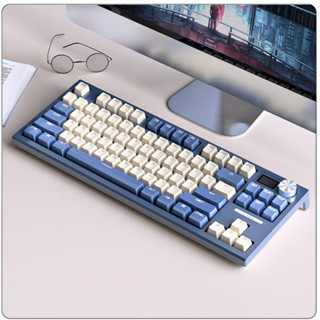 Bàn Phím Cơ Không dây LANGTU LT84 PRO - Màn Hình Led, Núm Tùy Chỉnh - Led RGB - 3 Chế độ Kết Nối - Có App Tùy Chỉnh