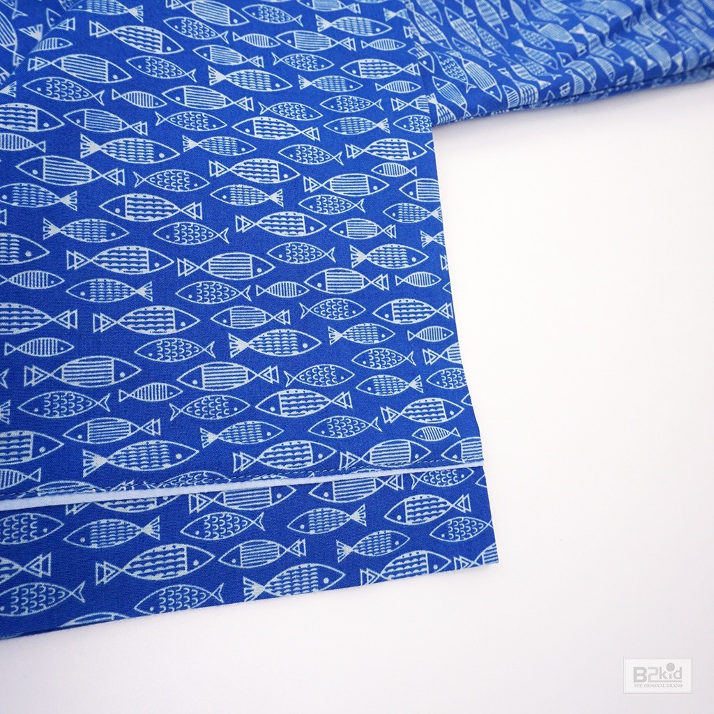 Đồ bộ ngủ pijama cho bé dài tay size đại xanh Noel, cá, đại dương B2kid 7 8 9 10 11 12 13 14 15 tuổi 25kg - 45