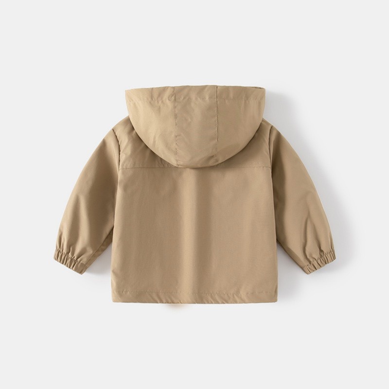 Áo khoác khóa mũ trẻ em chất vải kaki mềm mim co giãn size từ 10-22kg