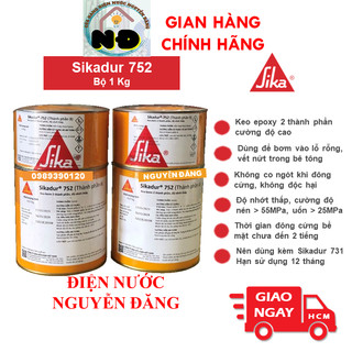 Sikadur 752 chống thấm epoxy cường độ cao keo sika thi công bơm xử lý nứt kết cấu 1kg