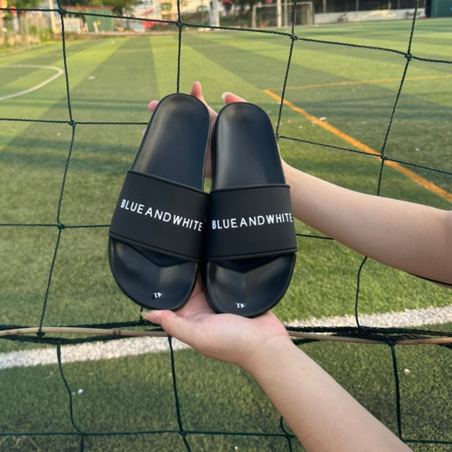 Dép ulzzang Nam Nữ phong cách Hàn Quốc - Dép Quai Ngang Blue And White