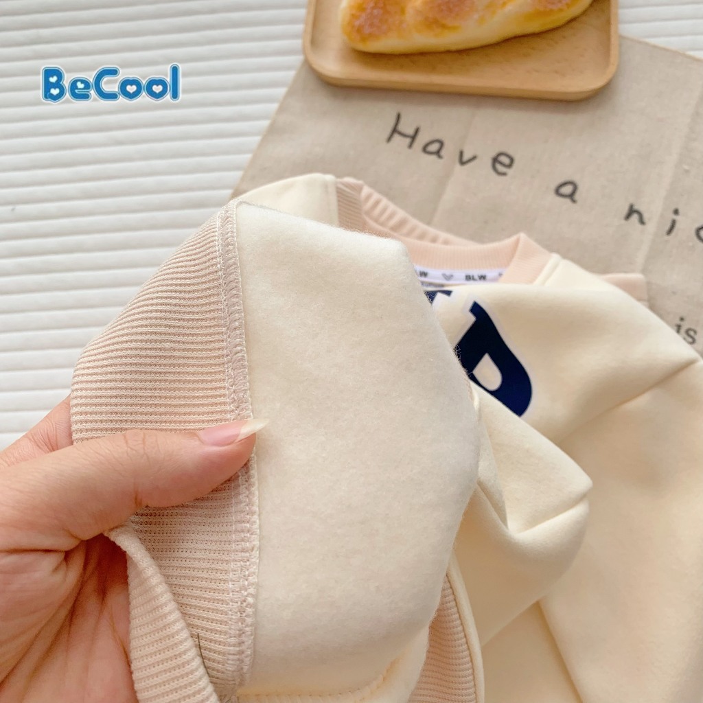 Bộ Nỉ Dài Tay Thu Đông In Chữ OUR Chất Nỉ Cực Ấm Cho Bé Trai, Bé Gái  Từ 8-27kg MINKY BABY