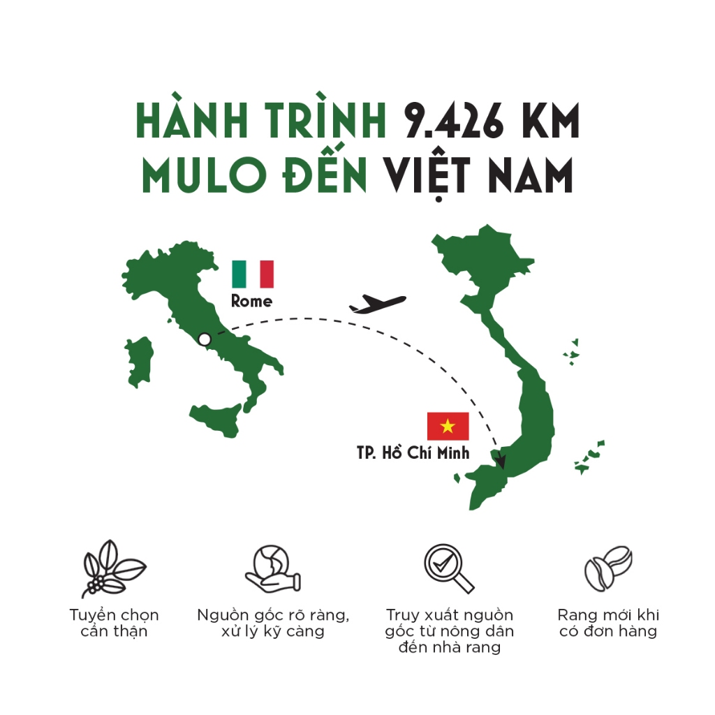 Fine Robusta Special 220g - cà phê espresso Ý MULO coffee hạt Robusta Specialty ngon rang vừa đậm đà hương thơm