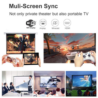 G86W Pro Protable Mini 4K Full HD 6000 Monoz Máy chiếu Hệ điều hành Máy chiếu Bluetooth Wifi Android