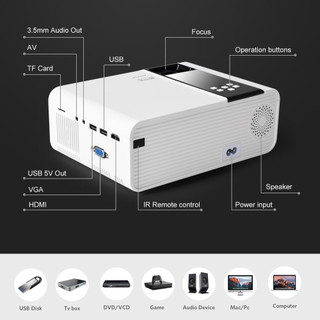 G86W Pro Protable Mini 4K Full HD 6000 Monoz Máy chiếu Hệ điều hành Máy chiếu Bluetooth Wifi Android