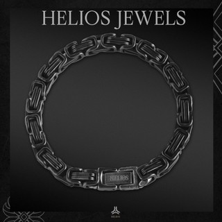 Vòng tay kim loại helios chain black vtkl0134