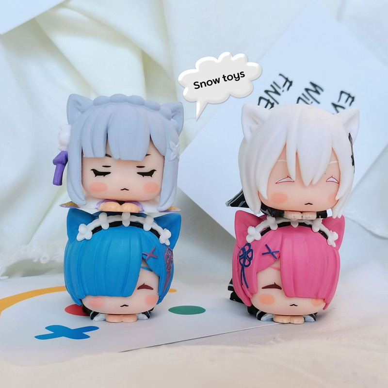 Mô hình Re:zero - Nhân vật Rem Ram Rezero Emilia Frederica Echidna Cosplay mèo - Re:Life in a different world from zero
