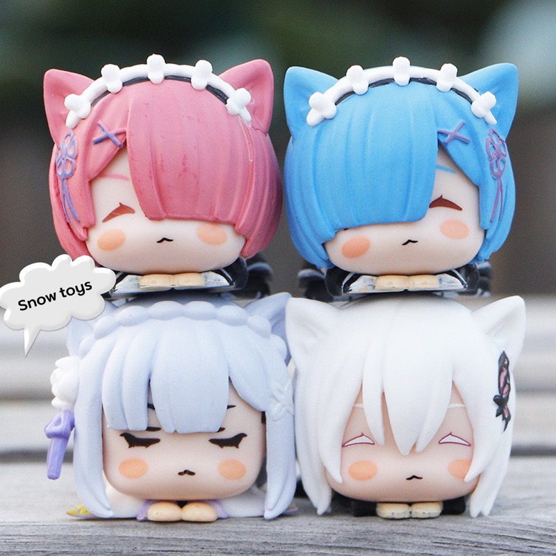 Mô hình Re:zero - Nhân vật Rem Ram Rezero Emilia Frederica Echidna Cosplay mèo - Re:Life in a different world from zero