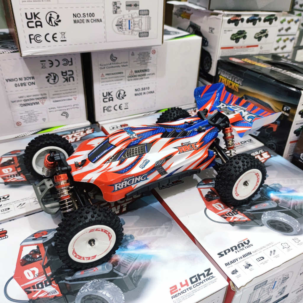 Xe điều khiển RC Wltoys 124008 Pro 1/12 Brushless visai thép siêu bền max 60km/h, xe điều khiển tốc độ cao