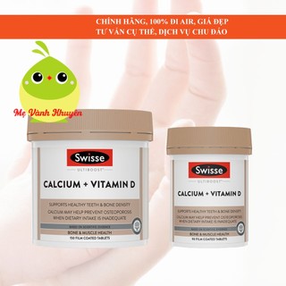 Viên uống canxi hữu cơ, vitamin D hỗ trợ xương khớp Swisse Ultiboost Calcium & Vitamin D, Úc