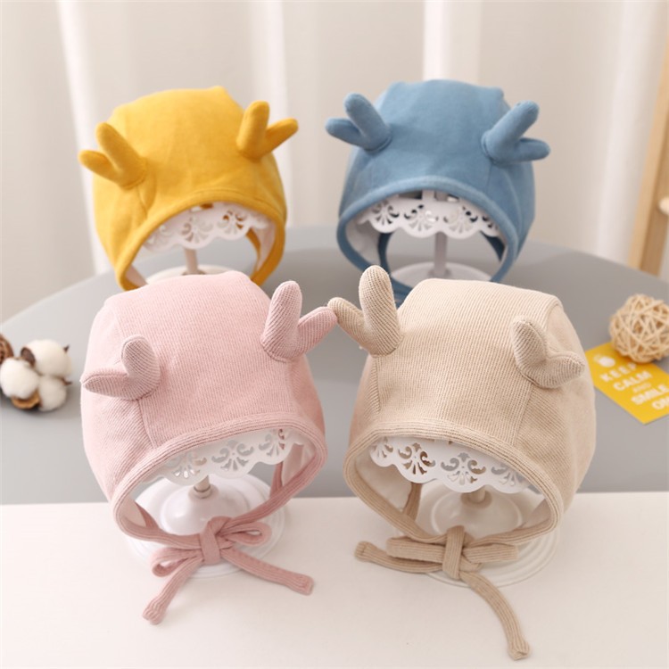 Mũ nón len cột dây tai hươu dễ thương cho bé 0-6 tháng MAMI BABI