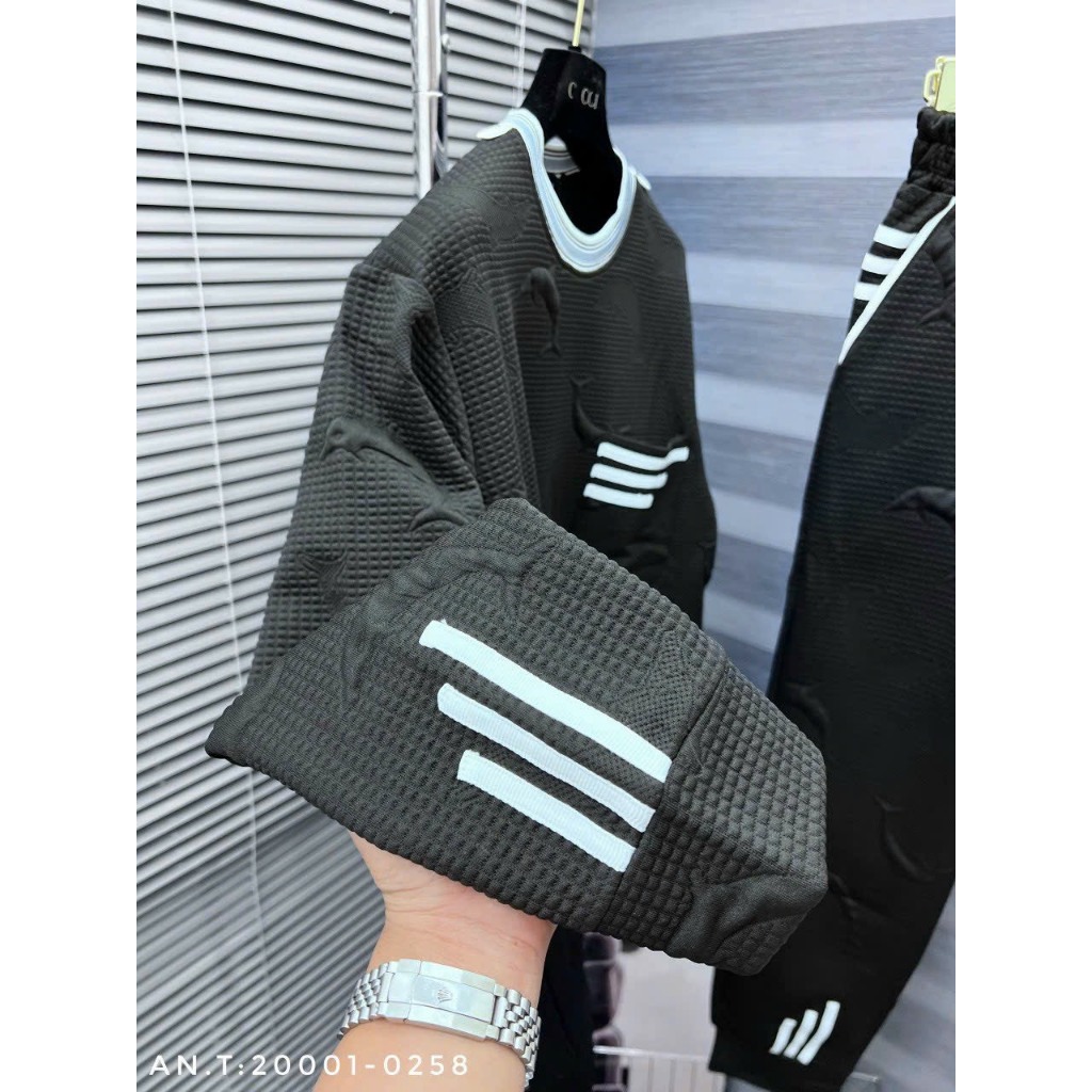 Bộ Nỉ Nam Thu Đông Tay Dài Chất xốp vân cá heo PAHITO